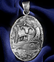 Load image into Gallery viewer, ARGO/ACHILLES TWO SIDED - STERLING SILVER PENDANT WITH ELEGANT 21″ STERLING SILVER CHAIN
