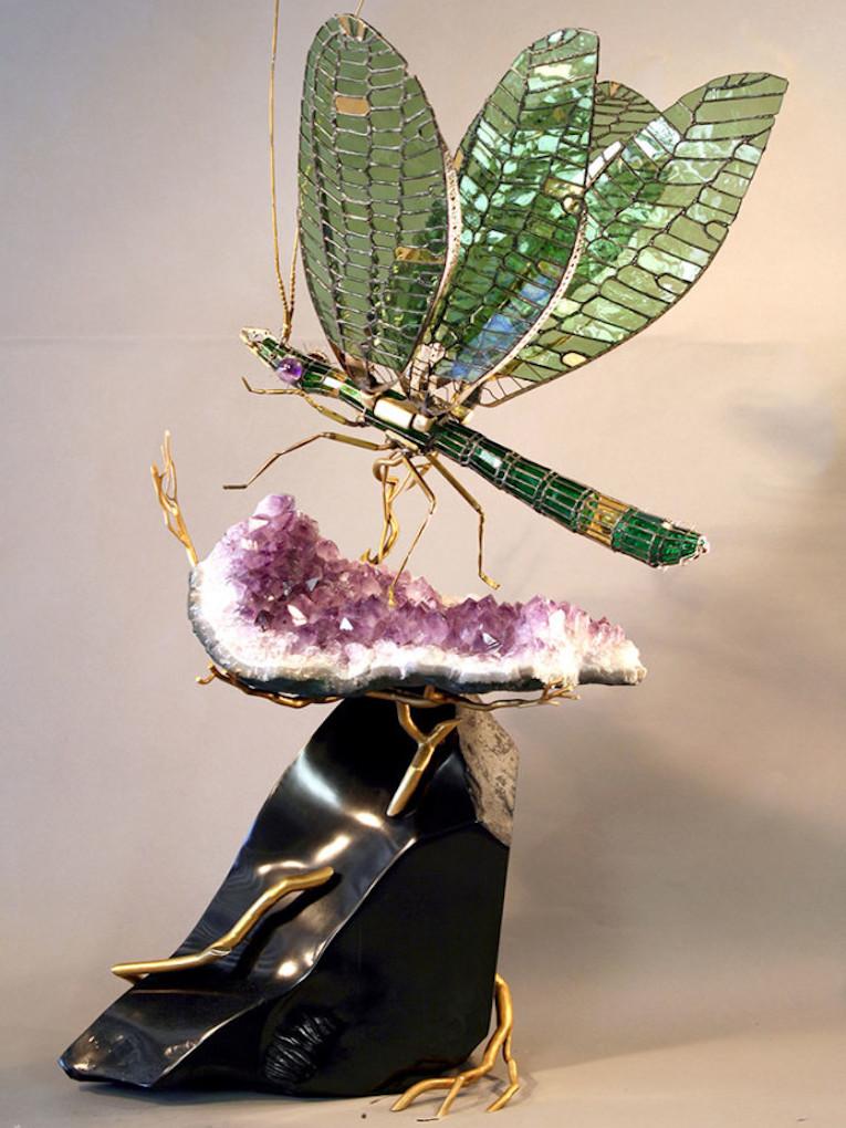 LACEWING ALIGHTING SCULPTURE BY LARRY SCHUSTER